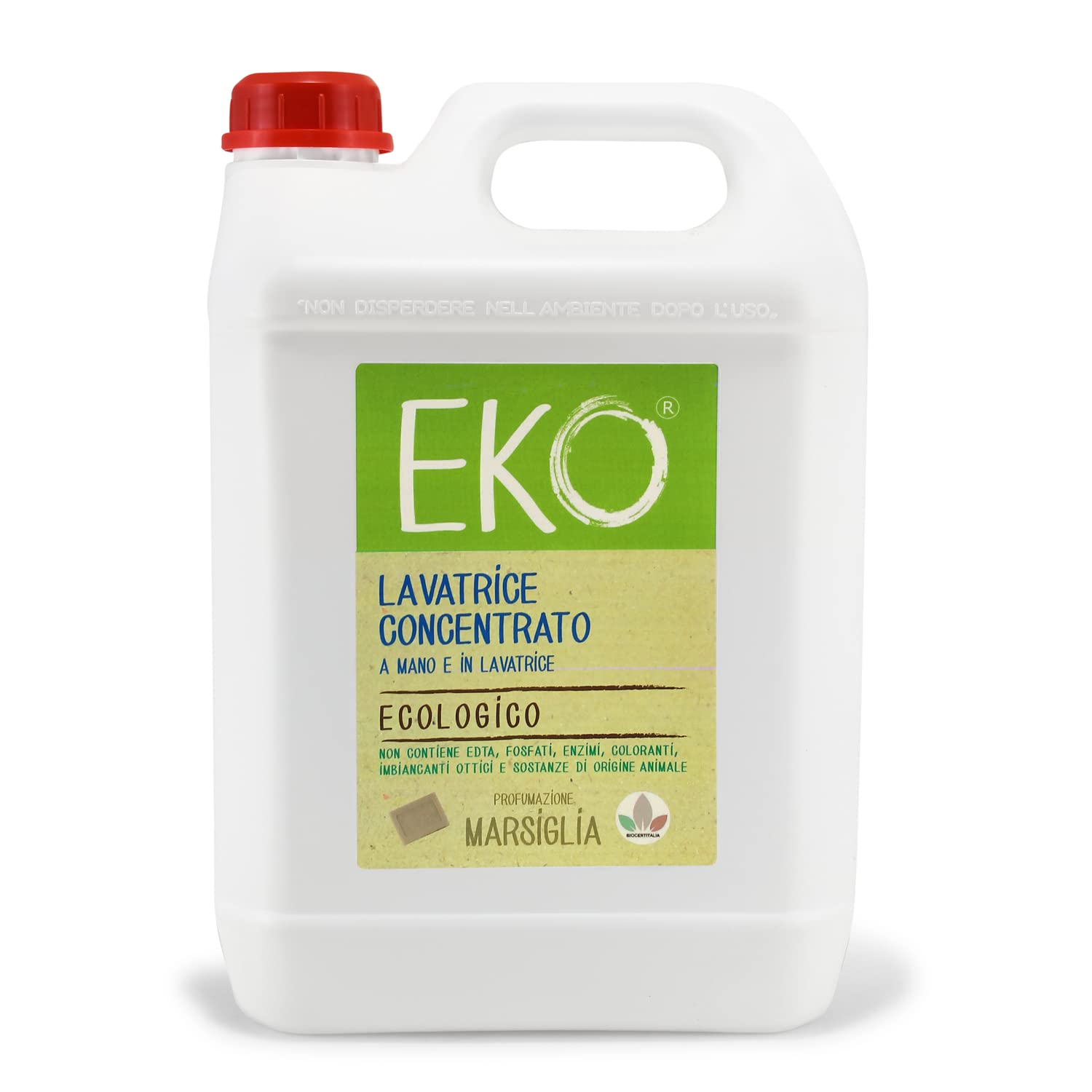 Eko Detergente Lavadora Líquido Marsella - 167 Lavados 5L - Concentrado Ecológico