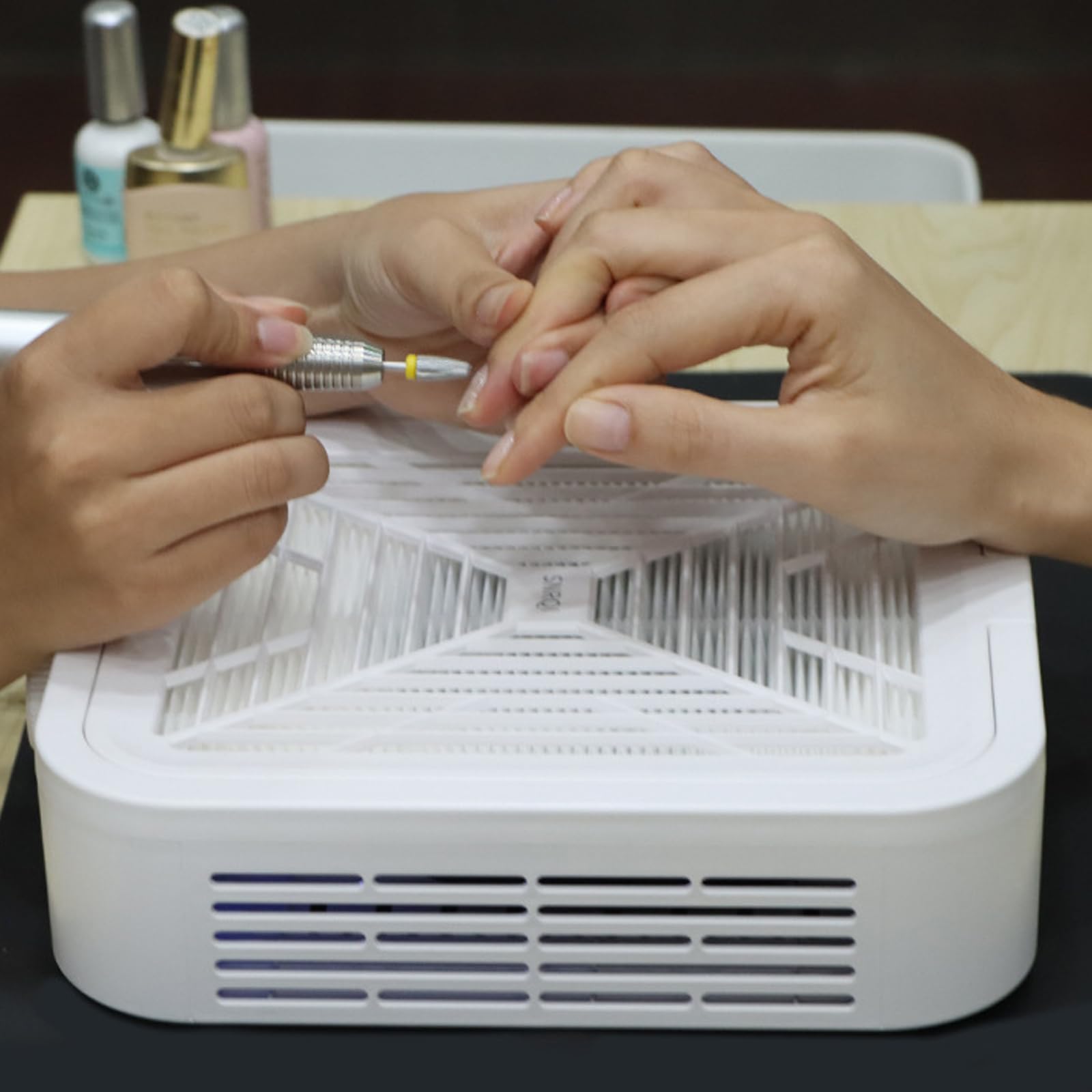 Aspirador De Uñas De 120 W, Extractor De Polvo Para Uñas, Máquina Recolectora De Polvo De Uñas Con Filtro Reutilizable Para Técnicos De Uñas Aspirador Silencioso Para Uñas, Aspirador De Mesa Potente