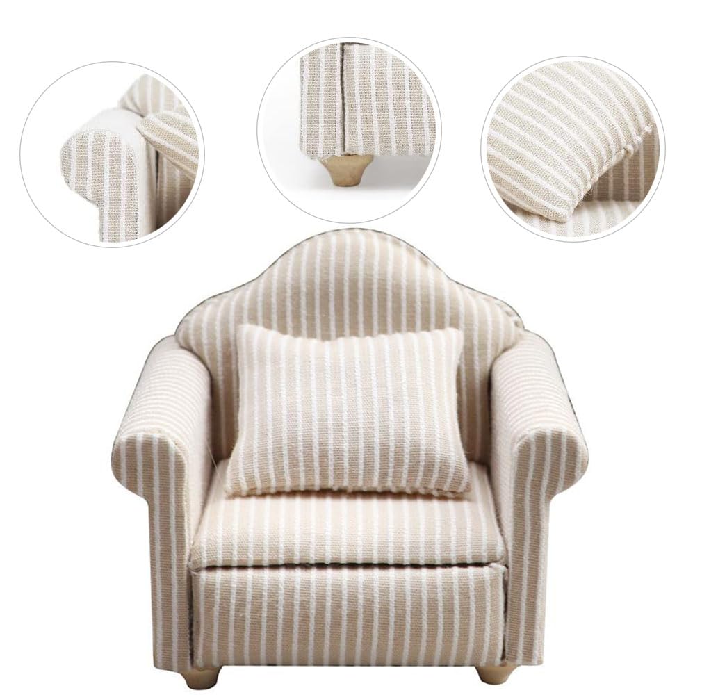 Mini Meubles Maison De Poupée HEMOTON - Tabouret Et Chaise à L'échelle 1:12 - Pour Décor Et Accessoires De Maison Miniature