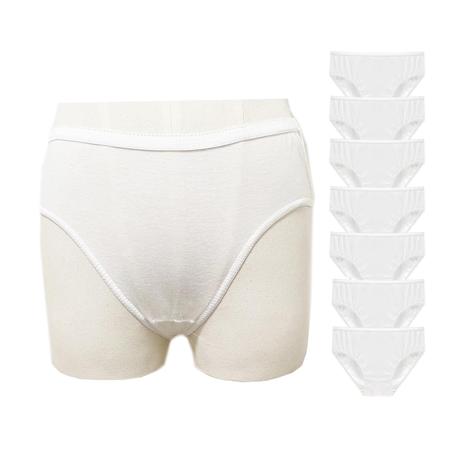 Fuzzleehi Women's Disposable Panties Underwear Travel Panties Pure Cotton Emergencies Panties for Business Trip Travel Hotel Spa Underpants White