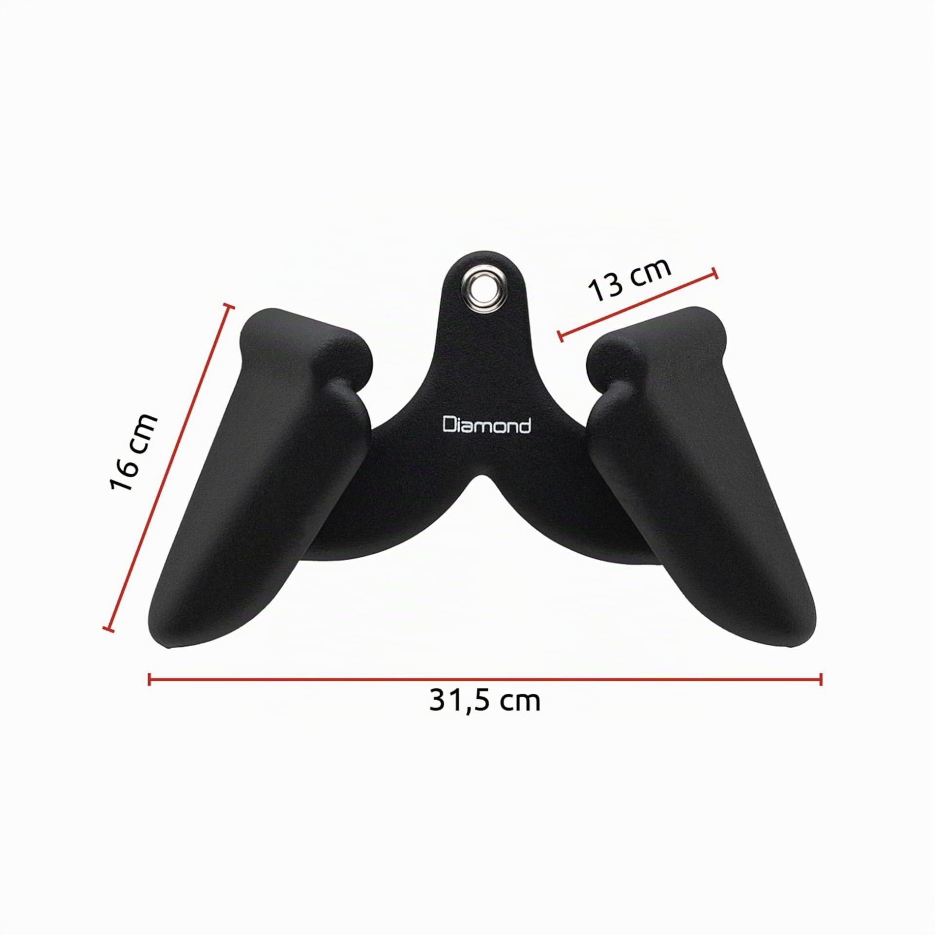 Diamond 【Poignées Power Grip (31-80 cm) et porte-poignées Tractions et avires, antidérapantes, Gym/Home Gym, Prise Neutre/Supine, dos, épaules, biceps