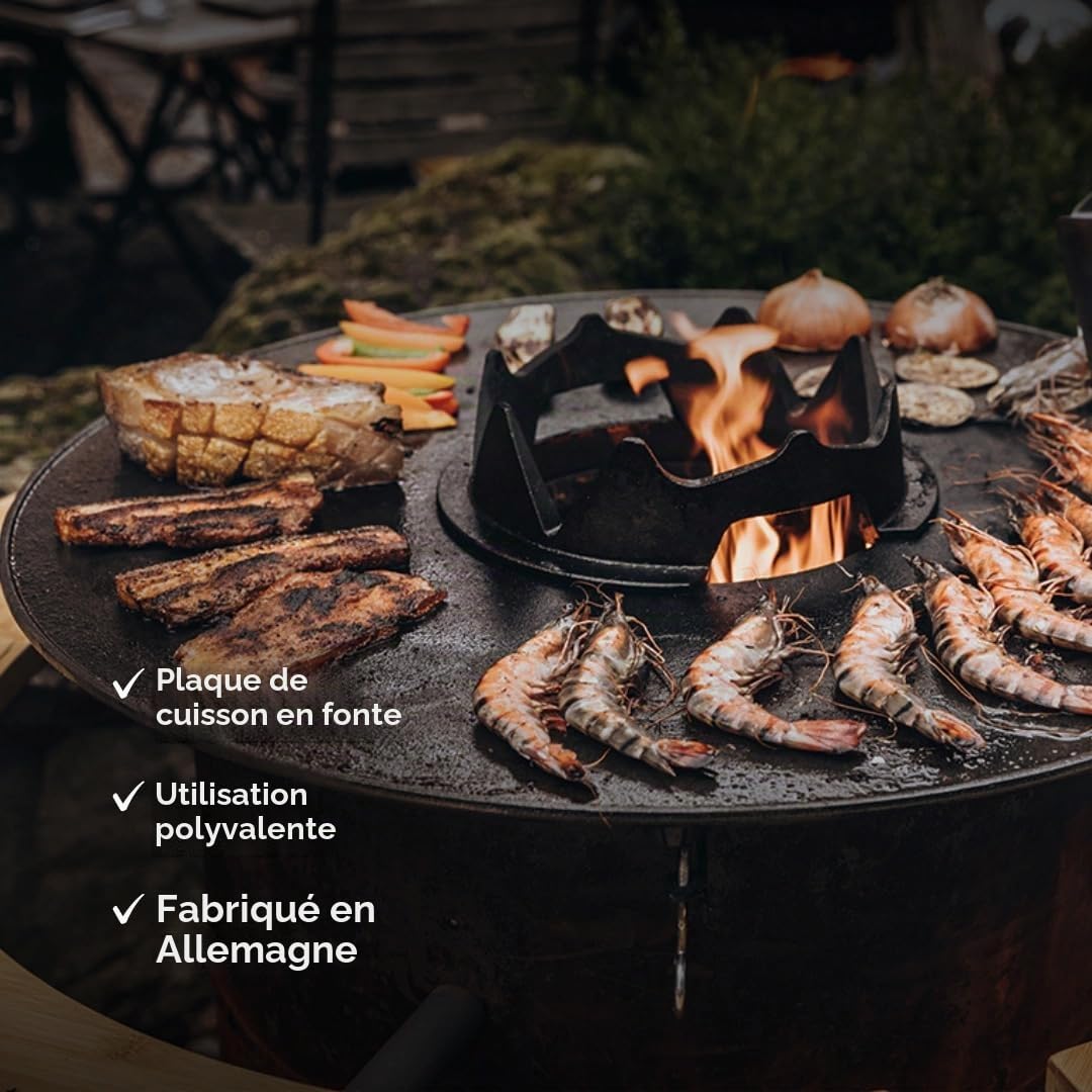 MOESTA-BBQ 10656 Plaque de Cuisson pour Barbecue en Fonte Plancha 6 mm