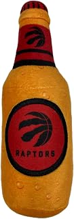 Pets First NBA Toronto Raptors Beer Bottle Plush Dog & CAT Squeak Toy - Cutest Stadium SODA Bottle Snack Plush Toy for Dogs & Cats with Inner Squeaker & Beautiful Basketball Team Name/Logo