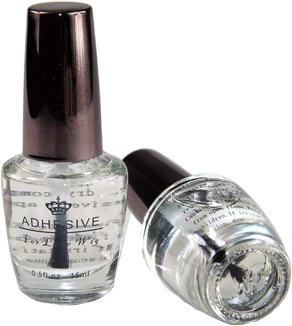 Lace Front Wigs Glue Systems 0.5 Oz Safe Nontoxic Glue Waterproof Invisible Bonding Super Strong Adhesive Hold for Hair Closure, Hairpiece, Wig, Men Toupee System