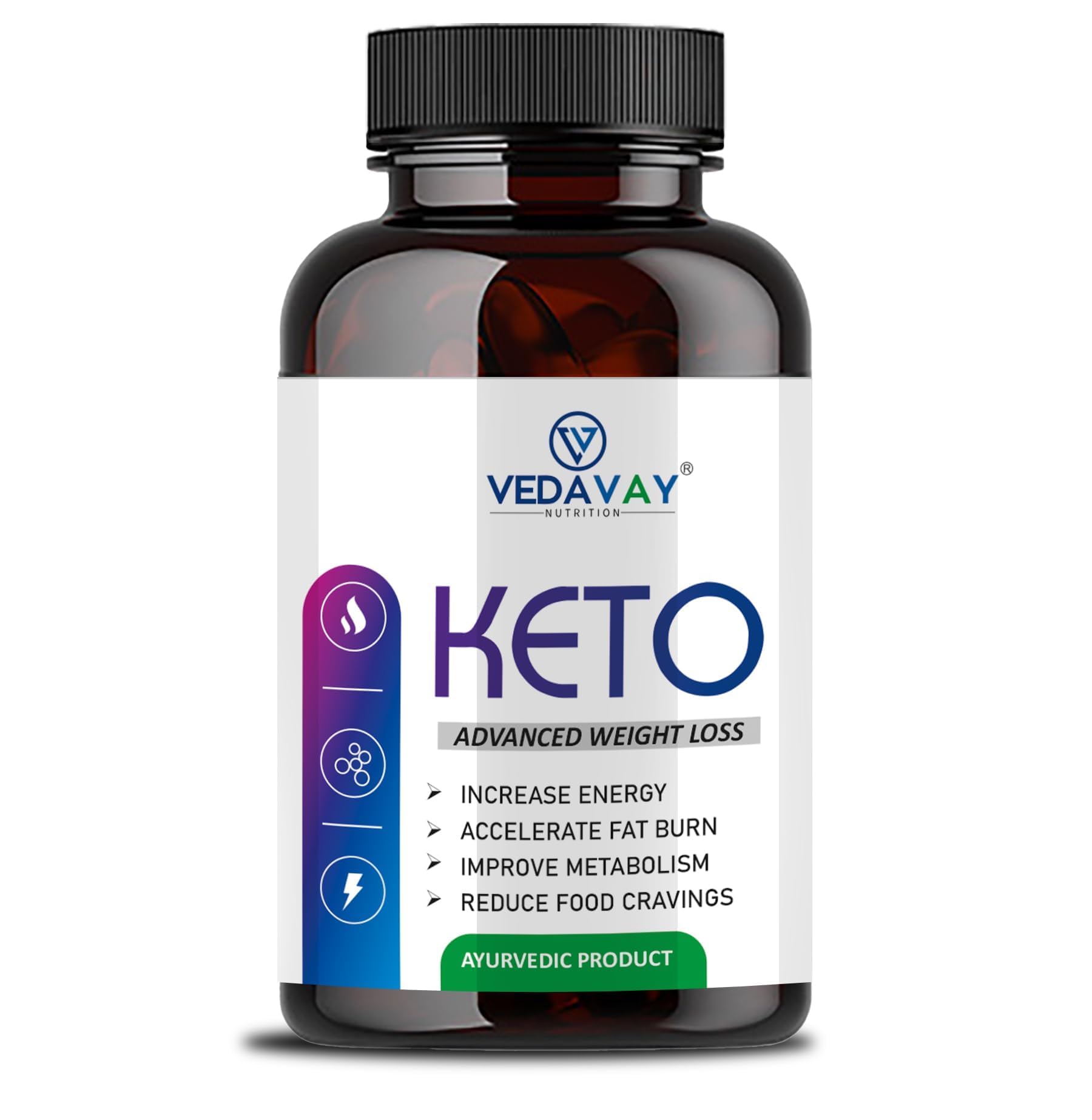 VEDAVAY Keto Advance Weight Loss Fat Burner Capsules 800 mg Weight Loss Supplement, Green Coffee Extract, Garcinia Combogia, Green Tea Extract, Support Metabolism for Men & Women | Serving 30-image-18
