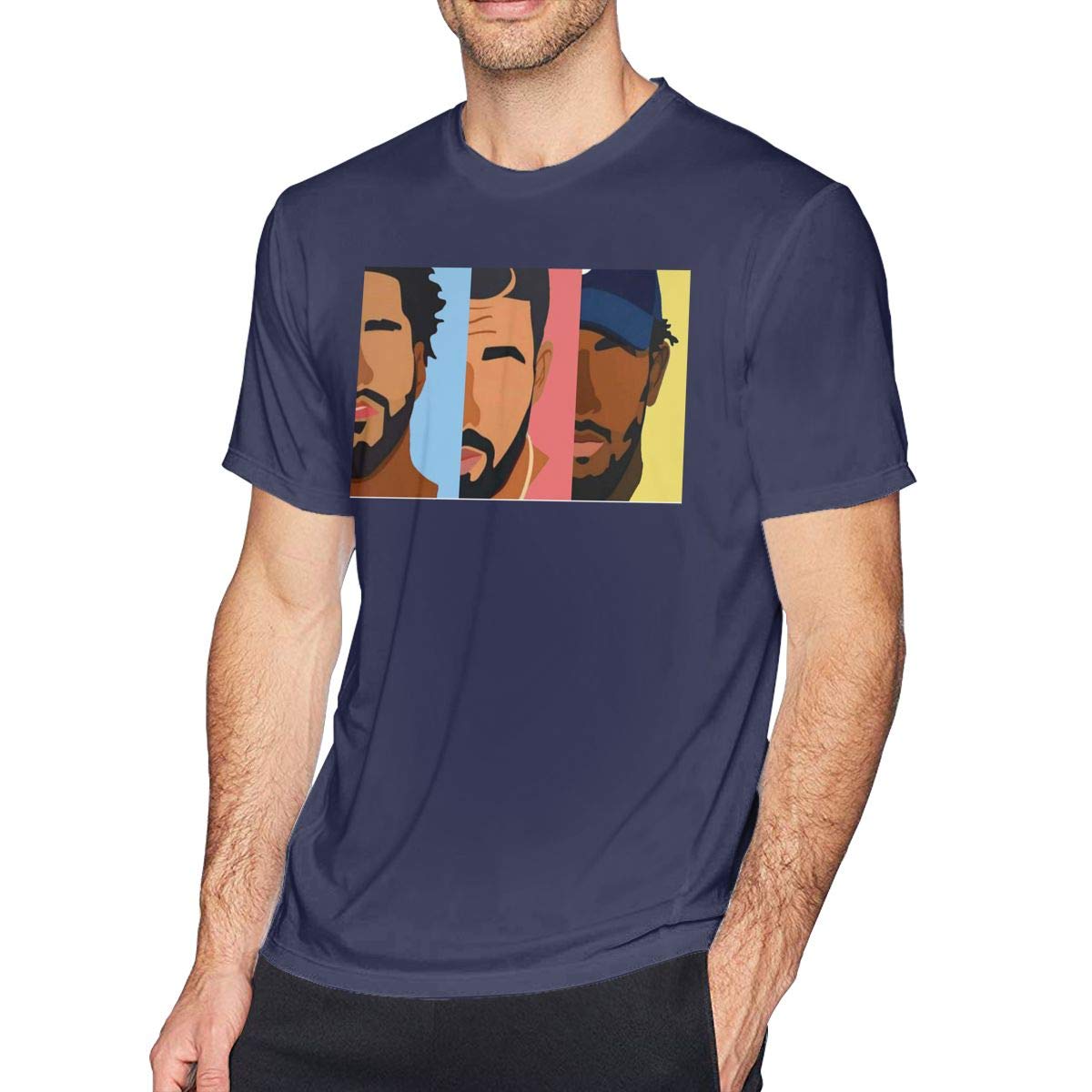Drake, J Cole, Kendrick Lamar Men's Short Sleeve T-Shirt Navy 4XL