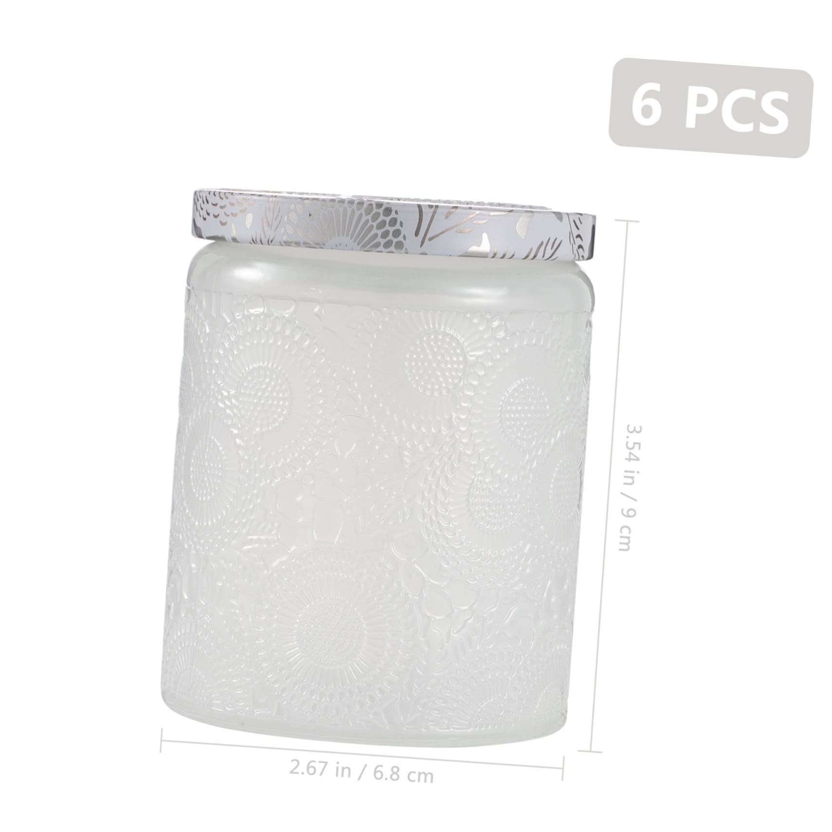 COHEALI DIY Candle Tin Jar 6 Pack Glass Candle Making Containers Heat Resistant Safe for Health