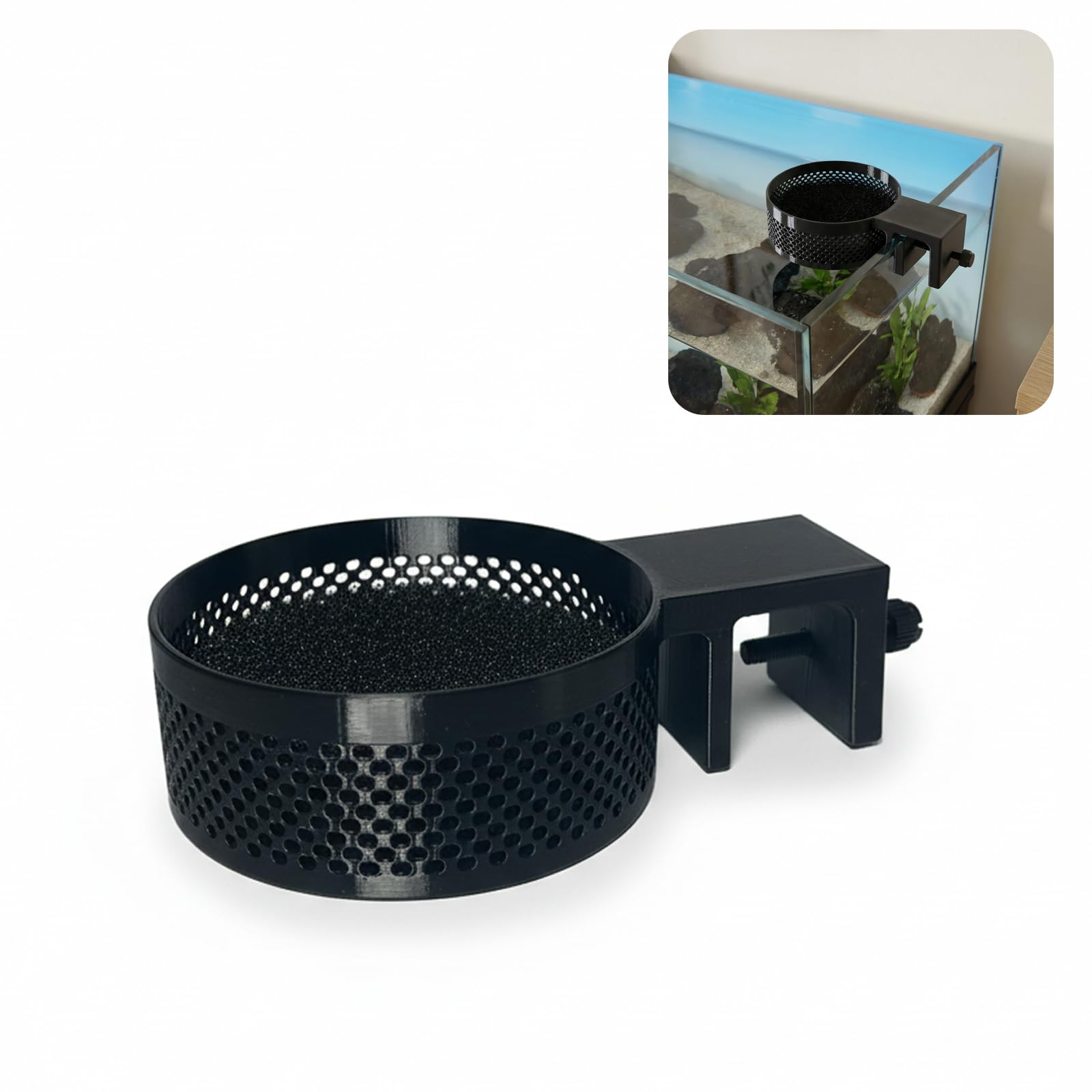 Aquarium Water Change Diffuser – Spill-Proof Water Changer for Rimless & Rimmed Fish Tanks, Protects Substrate, Plants & Decorations, Safe for Fish and Shrimp (Black, Medium)