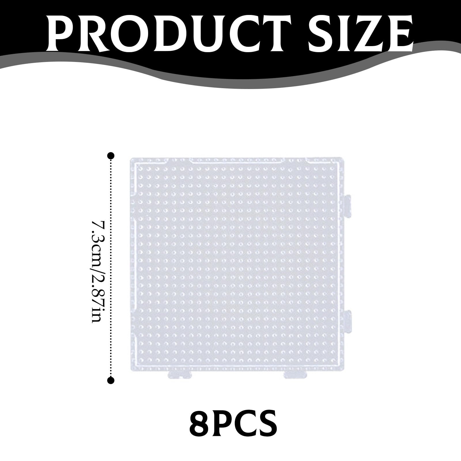 8Pcs 2.6mm Fuse Beads Board, Clear Plastic Beads Pegboard, Stimulate Children's Creativity and Imagination, Hammer Bead Set - Image 2