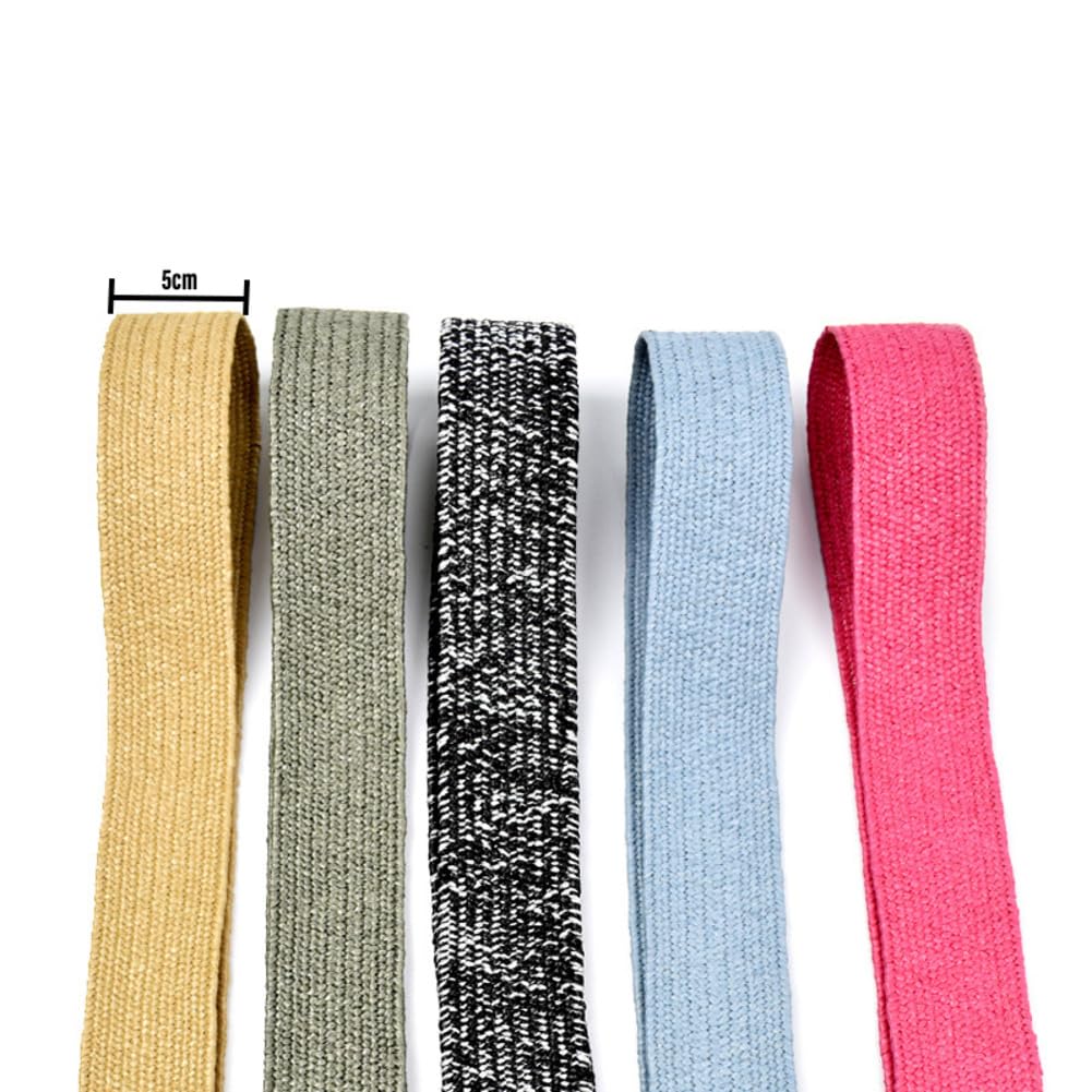 Elastyczne taśmy 5 cm x 10 jardów, tasiemka do dziergania, bordiura, taśma do obszycia, taśma dekoracyjna, taśma ozdobna, taśma prezentowa, tasiemka tkana, pleciona, ozdobna, do toreb, ubrań