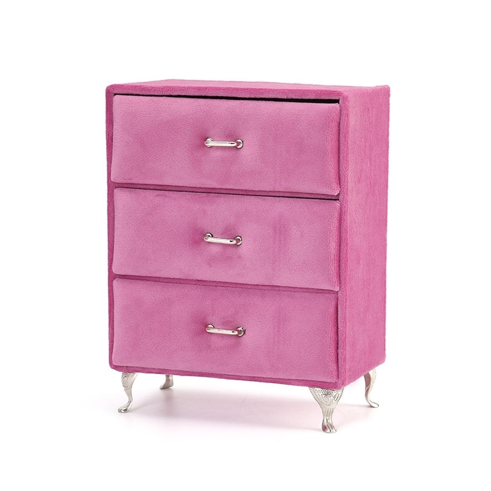 Portagioie Organizzatore di gioielli grigio a forma di mobili in miniatura Orecchini Collana Anello Organizzatore Gioielli Trucco Specchio Anello Organizzatore (Color : Rosa, Size : D)