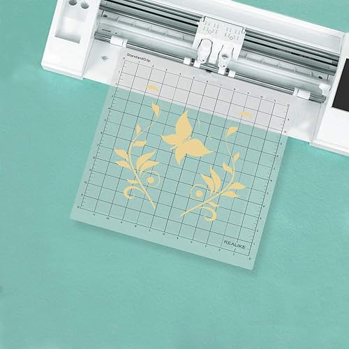 Vista 37 de REALIKE Alfombrilla de corte de 12 x 12 para Silhouette Cameo 5/4/3/2/1 (3 alfombrillas – agarre estándar, agarre ligero, agarre fuerte)