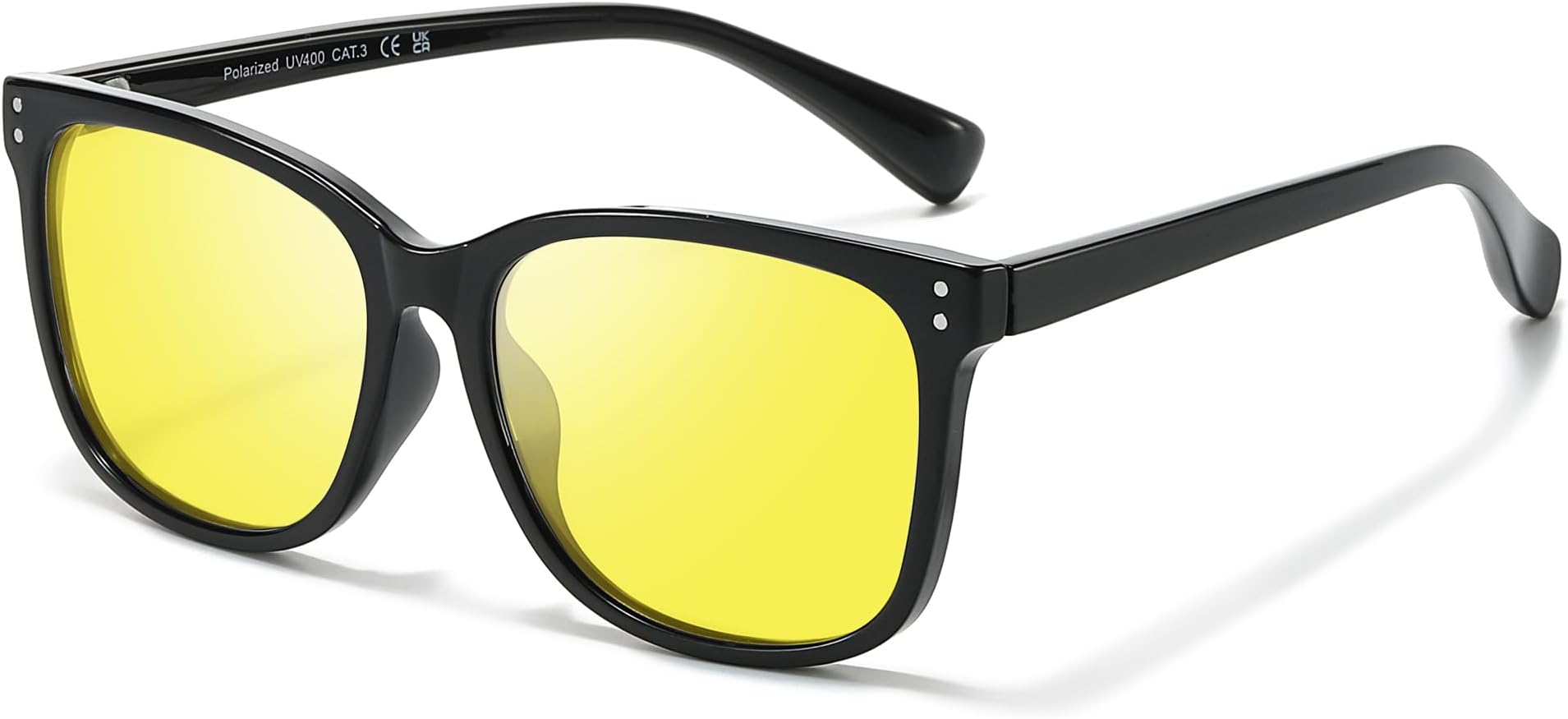 Myiaur Night Driving Glasses for Women, Anti Glare Night Vision Glasses Polarized Yellow Nighttime Glasses UV400 Protection