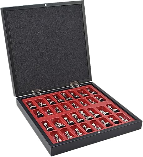 Miniatura 5 de Juego de ajedrez de metal clásico de cobre antiguo para adultos, piezas hechas a mano y tablero de ajedrez de madera de diferentes diseños