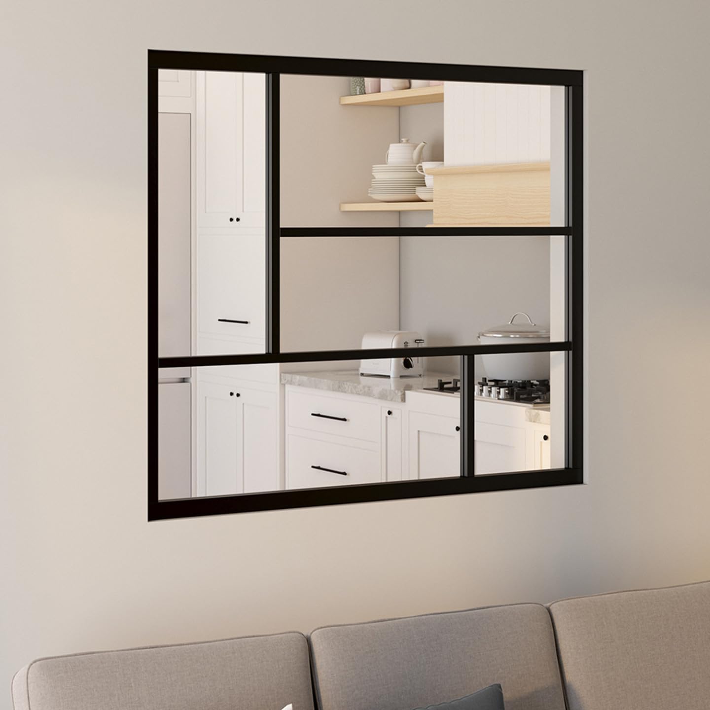IDMarket - Verrière Atelier géométrique L. 93 x H. 108 cm