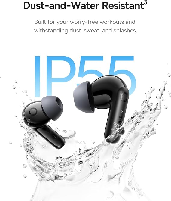 Baseus Bass BP1 Pro ANC 6 Microphone AI Call IP55 55 Hours Wireless Headset Black