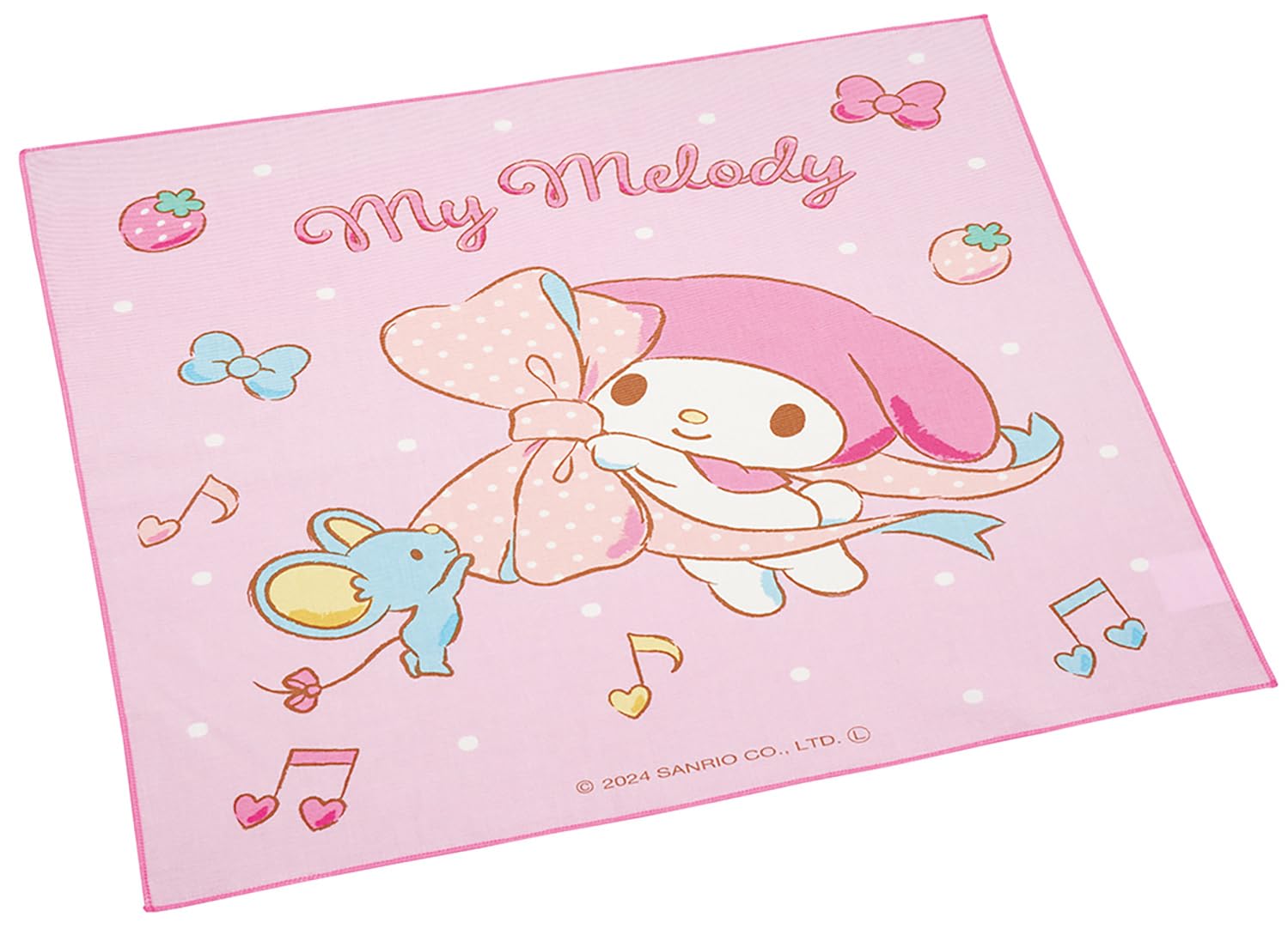 Skater KB4 Lunch Cloth, 16.9 x 16.9 inches (43 x 43 cm), Made in Japan, Sanrio My Melody Big Ribbon, Girls