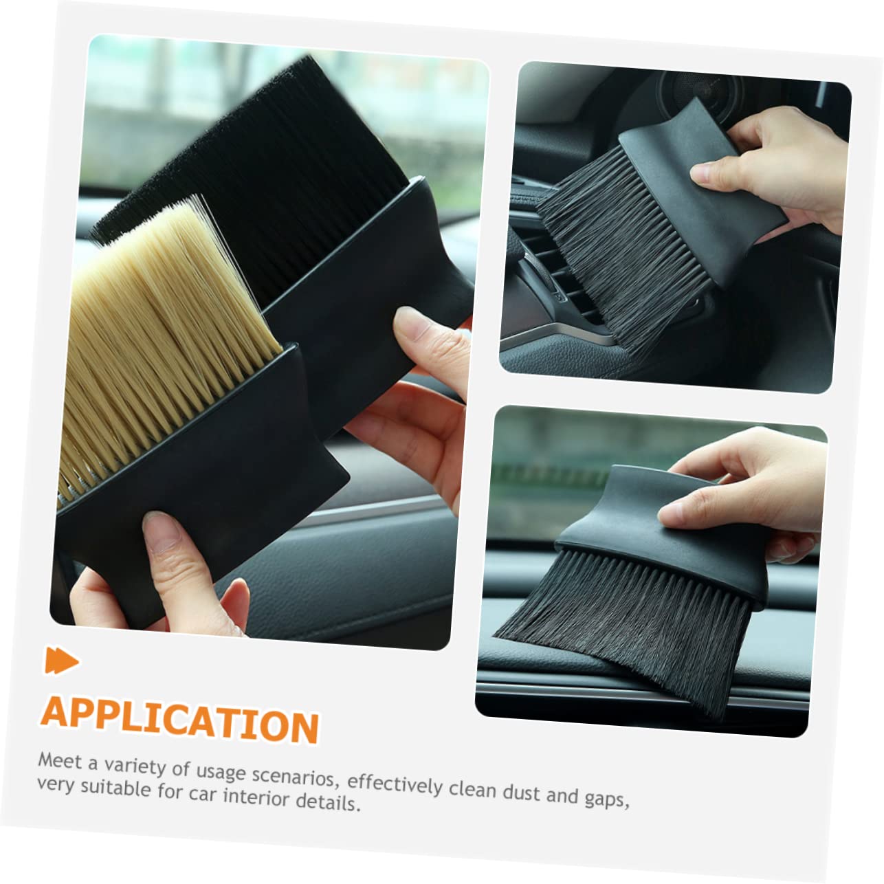 Healeved 16pezzi Spazzole per Pulizia Auto Pennello Detailing per Prese Aria e Fessure Sedile Strumento Portatile per Rimuovere Polvere e Sporco Senza Graffi Design Ergonomico e Setole