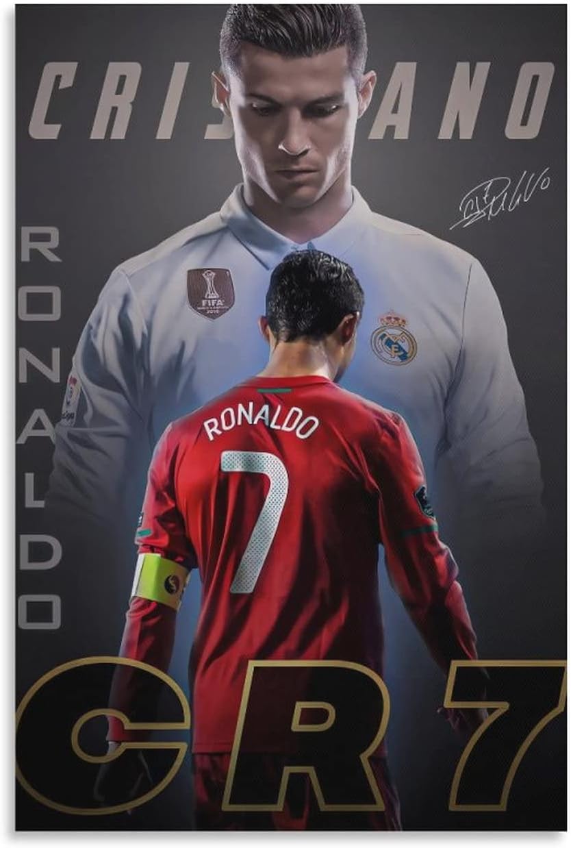 Amazon.com: fhzang Cristiano Ronaldo Poster 1 Canvas Poster Unframed: 12x18 inches (30x45 cm