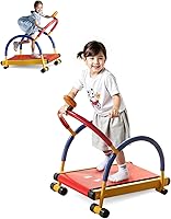 XBD Kids Treadmill with Handlebar & LED Display - Non-Motorized Walking Pad for Ages 4+ Boys/Girls, 150lbs Capacity