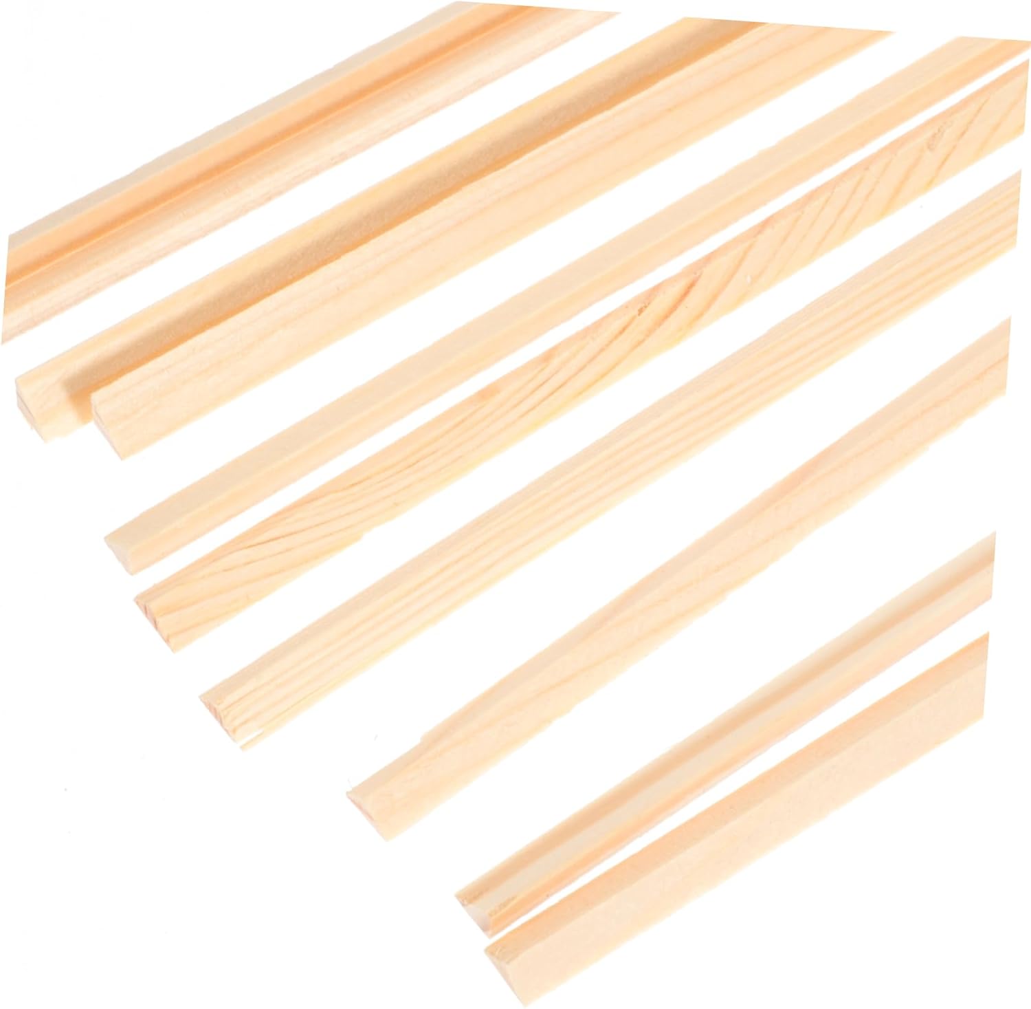 Mobestech 10pcs Isosceles Triangle Wood Strips DIY Window Trim Molding Wood Decorative Strip