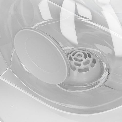 Miniatura 9 de Fuente para beber para gatos, cuenco dispensador de agua para mascotas en forma de caracol con nivel de agua fijo, gran capacidad de 2.8 litros para