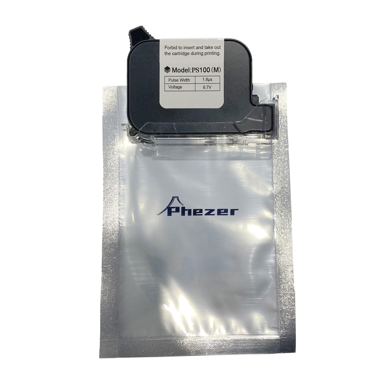Phezer PS100 Solvent Ink Cartridge 42ml - Quick Dry Replacement For Handheld Inkjet Printers