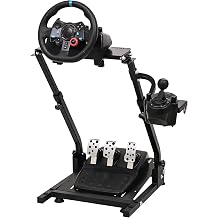 CXRCY Racing Wheel Stand, Adj Height &amp; Foldable for G920 G29 G27 G25 | For Fanatec &amp; Thrustmaster bases. Xbox,PS4,PS5,PC. Wheel &amp; pedals not incl.