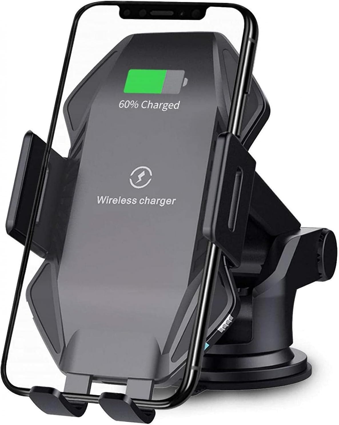 Car Wireless Charger Mount Dashboard Air Vent Holder Fast Charge Compatible with CAT S62 Phone, Auto Sensor Dock Cradle 10W and 7.5W AC Louver