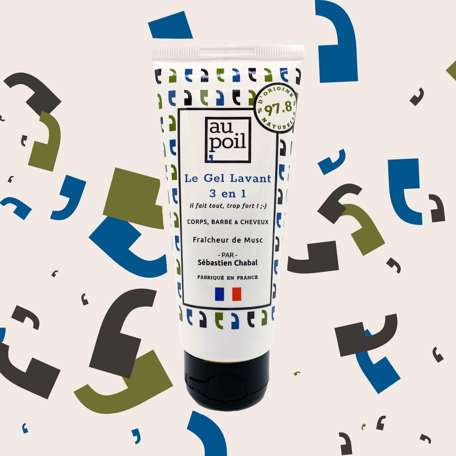 AU POIL le Coffret Frais & Dispo : 1 Eau de Parfum 100ml, 1 Brume de propreté 70ml, 1 Gel lavant 3-en-1 100ml Fraîcheur de Musc par Sébastien Chabal