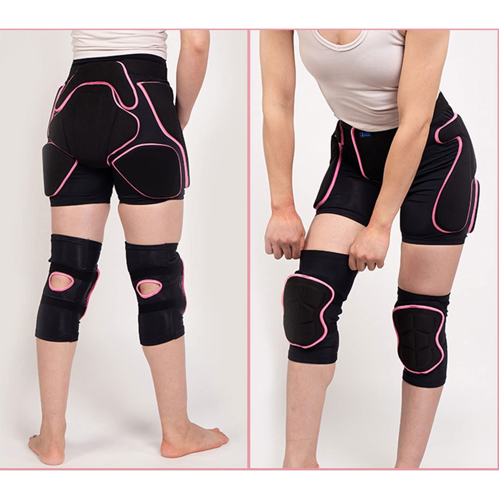 LTTL Shorts De Skateboard Protection pour Homme, Pantalon Rembourré De Moto pour Sports De Plein Air, Short De Protection des Hanches, Matériel De Cyclisme, Coussinets De Hanche