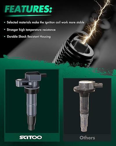 Miniatura 2 de SCITOO 6 bobinas de encendido con 6 bujías de iridio para Hyundai para Kia Azera Entourage para Genesis Coup Santa Fe Sonata Veracruz A para MANti