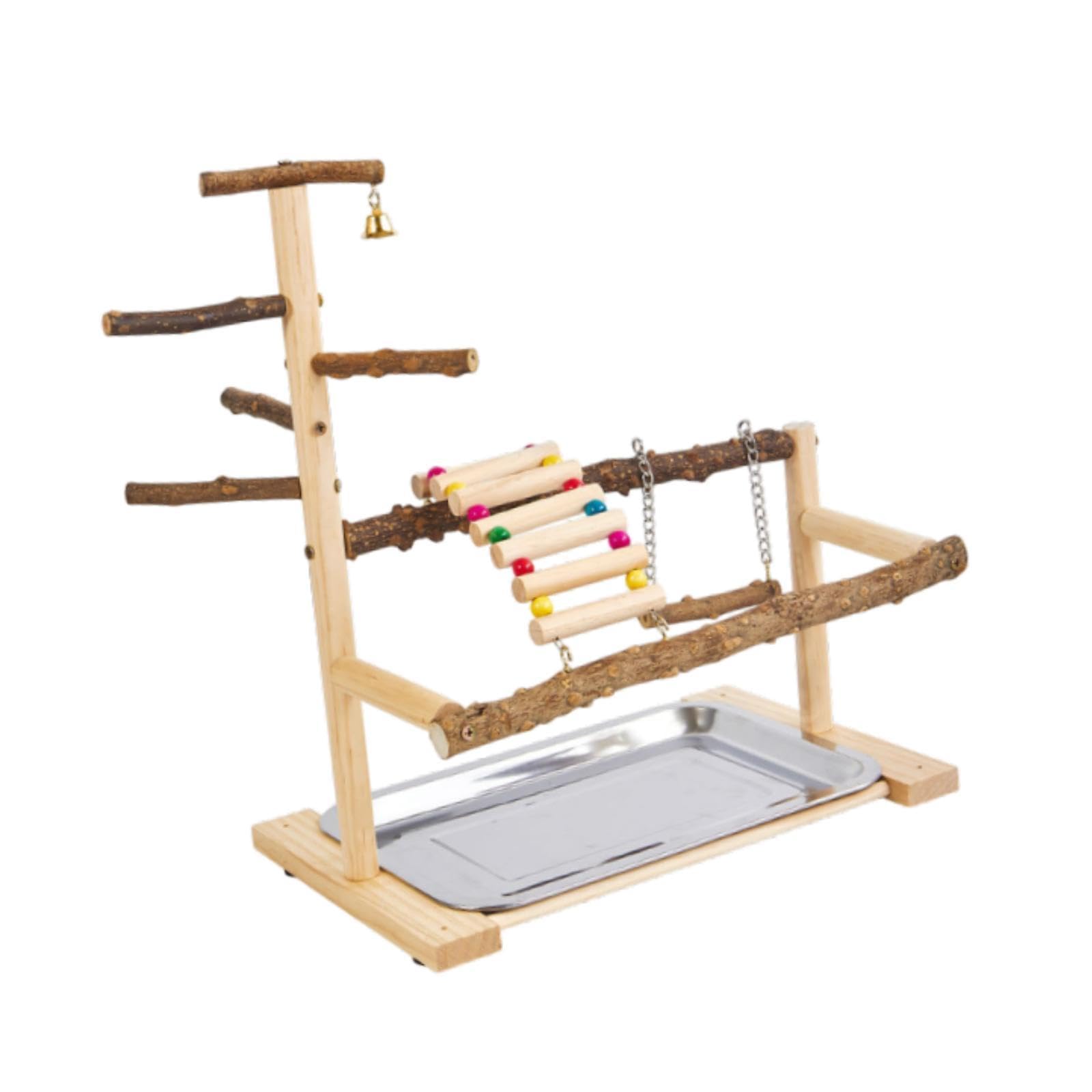 Leefasy Bird Playground,Birdcage Playstand, Pet Bird Perch Stand, Parrot Play Gym Parakeet Cage Decor Budgie Perch Stand for Parakeets Lovebirds