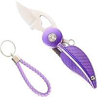 Vista 8 de Cuchillo de Bolsillo para Mujer, Cuchillo de Bolsillo Pequeño con Cadena, Cuchillos Geniales, Gadgets Geniales, Cuchillo EDC, Cuchillo de Bolsillo