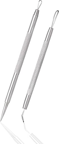 Miniatura 2 de Removedor de puntos negros, 2 unidades, extractor de espinillas de acero inoxidable, herramienta de eliminación de puntos negros, tratamiento sin