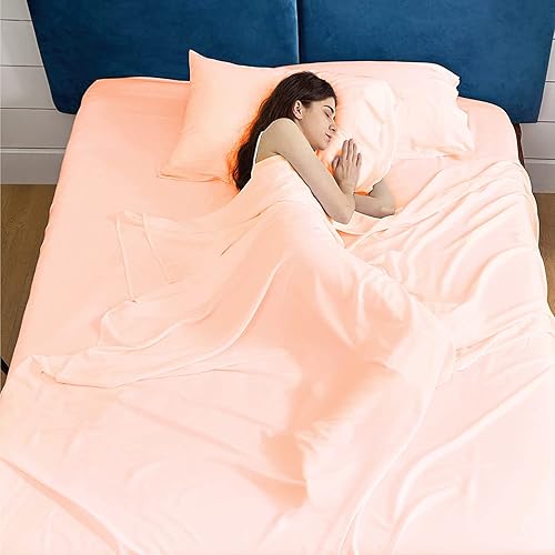 Miniatura 2 de Juego de sábanas de tamaño Queen, sábanas suaves y transpirables, sábanas de lujo para hotel, algodón egipcio, juego de 4 piezas de fácil ajuste de