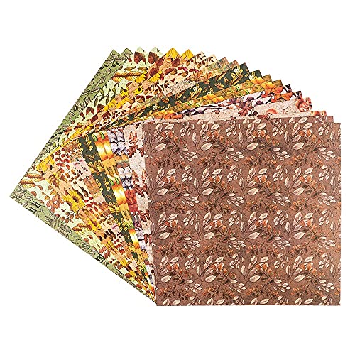 Miniatura 2 de Ideen Mit Herz Duo-Design Bloc De Papel Craft 25 X 25 Cm 250g M Impreso Por Ambas Caras Papel De Diseño Con Motivos Ideal Para Scrapbooking Otoño 01