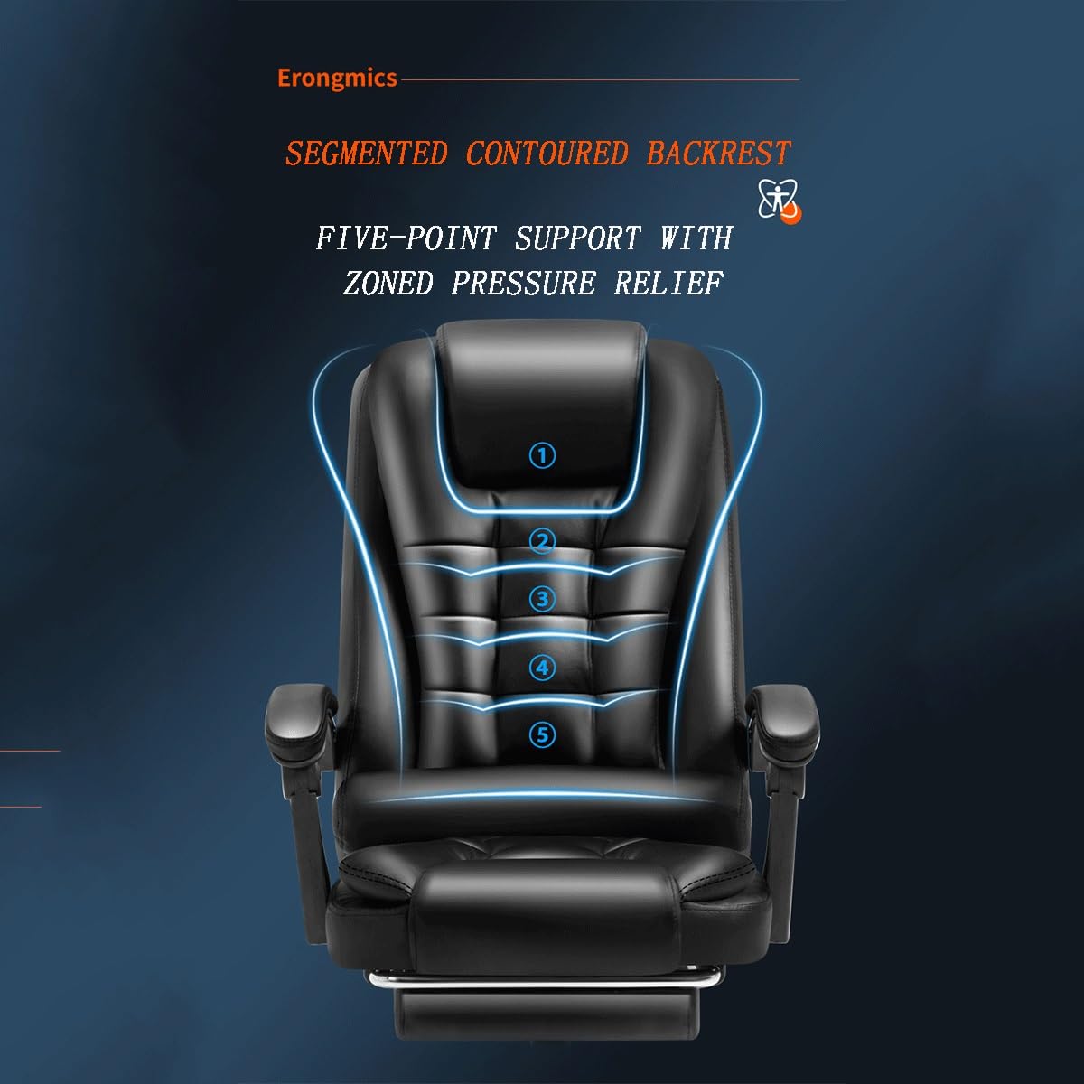 Silla de Oficina ejecutiva de Respaldo Alto con Soporte Lumbar, Altura Ajustable y diseño ergonómico, Ideal para Espacios de Trabajo corporativos (marrón, versión Mejorada).