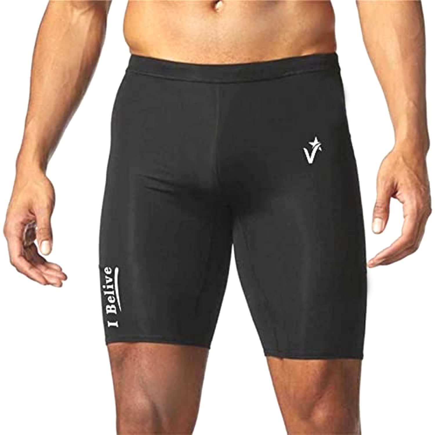JUSTWINCompression Men's Skin Tight Shorts for Gym, Running, Cycling, Swimming, Basketball, Cricket, Yoga, Football, Tennis, Badminton & Many More Sports