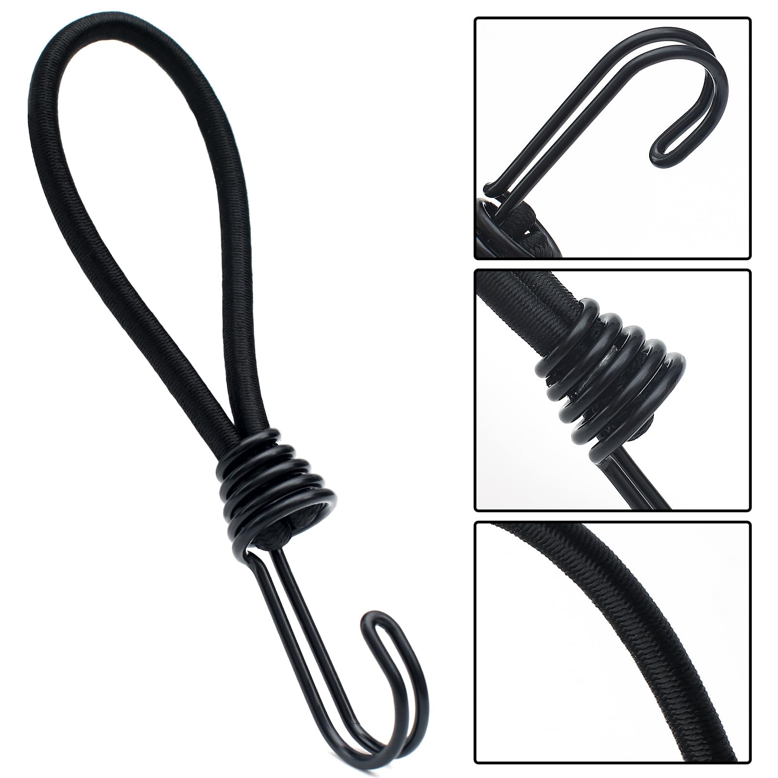 Produktbild von TaoTazon Spanngummi Mit Haken 12 Stück - 20cm Expander Für Transport Und Camping