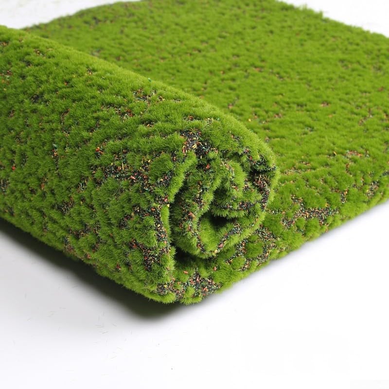 Yuanpgky Musgo verde artificial, para interiores, musgo falso, para decoración de interiores, macetas de plantas falsas, tapete de musgo artificial, césped falso, césped, plantas, liquen (amarillo)