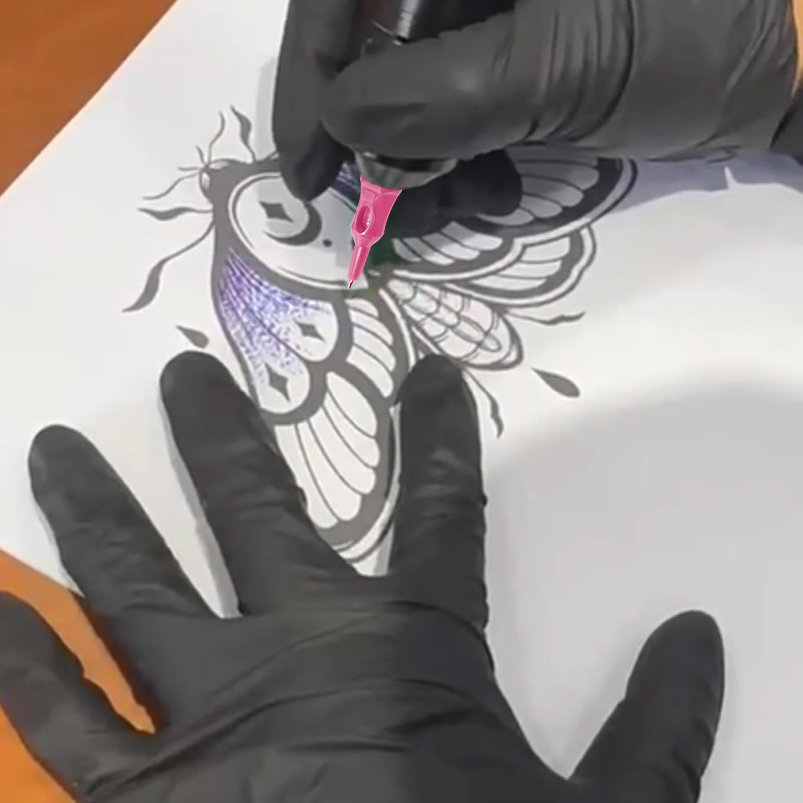 タトゥーマシン&ニードル&インク&人工皮膚1枚 タトゥーマシン&ニードル&インク&人工皮膚1枚 タトゥーマシン&ニードル&