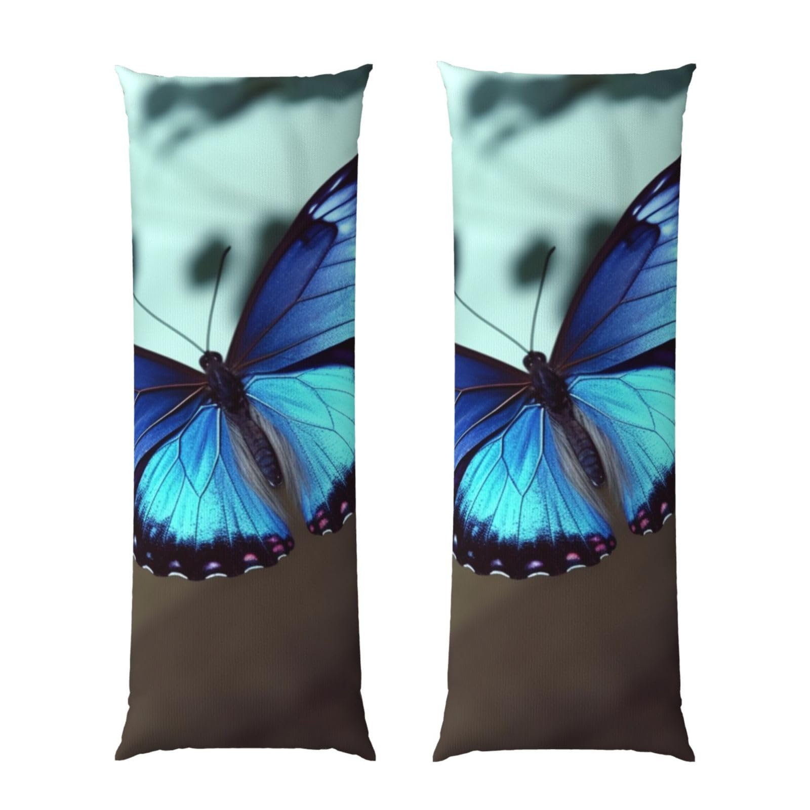 Coussin longue taille papillon bleu pour des nuits apaisantes et cocooning