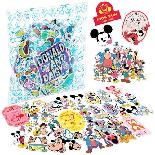 Fashion Angels Disney's Mickey & Friends 100 Vinyl Sticker Pack,for Ages 8+