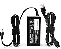 65W USB-C Charger for Dell Latitude XPS Chromebook Latitude 5000/7000 - Replacement Power Adapter Cord Black
