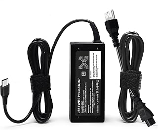 65W USB-C Charger for Dell Latitude XPS Chromebook Latitude 5000/7000 - Replacement Power Adapter Cord Black