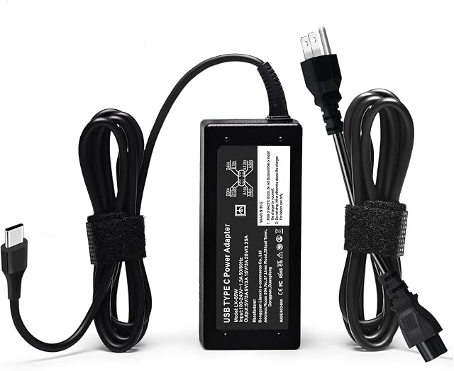 Replacement for 65W Dell Laptop Charger USB-C Compatible with Dell Latitude Chromebook XPS 65 Watt USB Type C