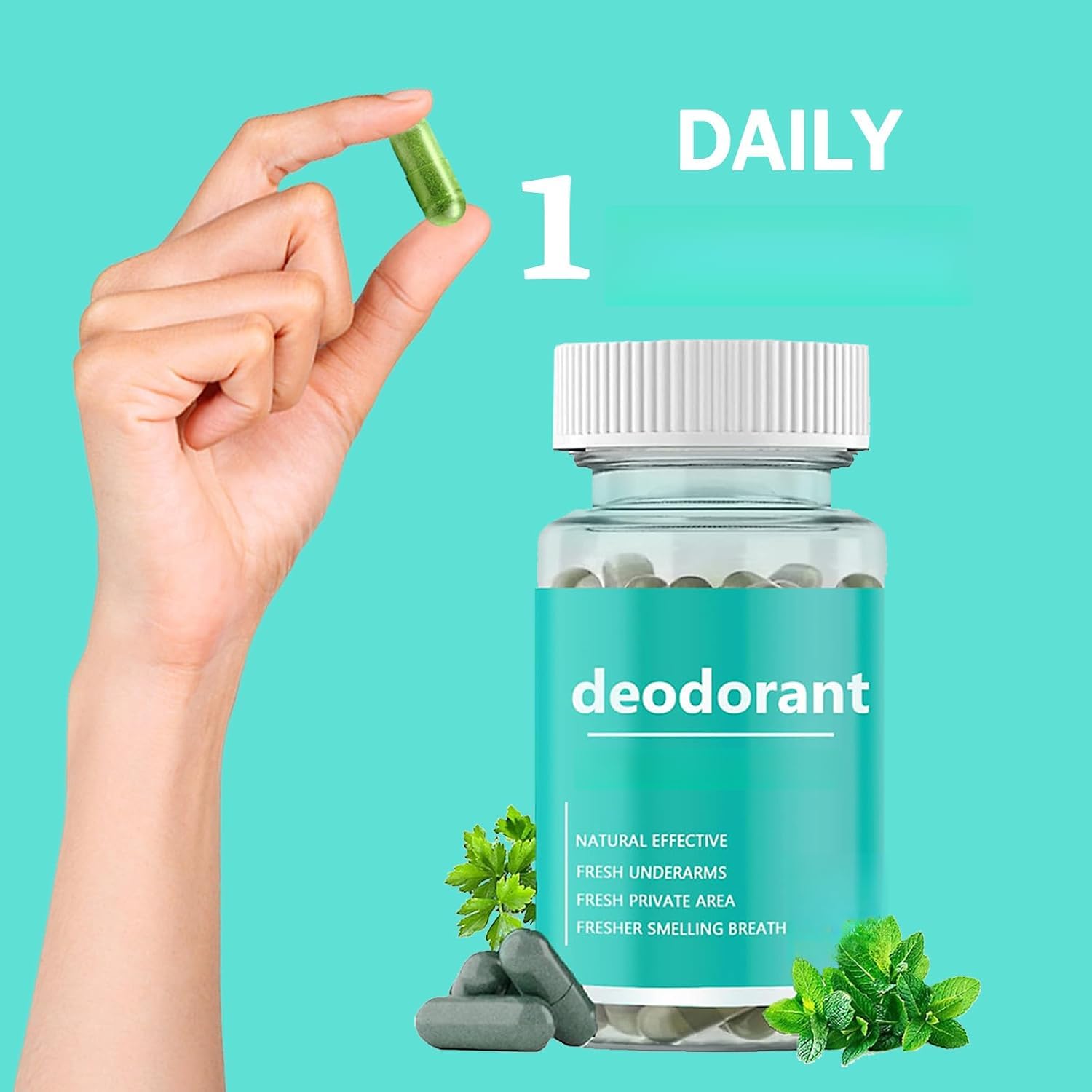 Desodorante corporal para hombres y mujeres: favorece la desintoxicación | Desodoriza todo el cuerpo y promueve la salud intestinal y de la piel - Clorofila