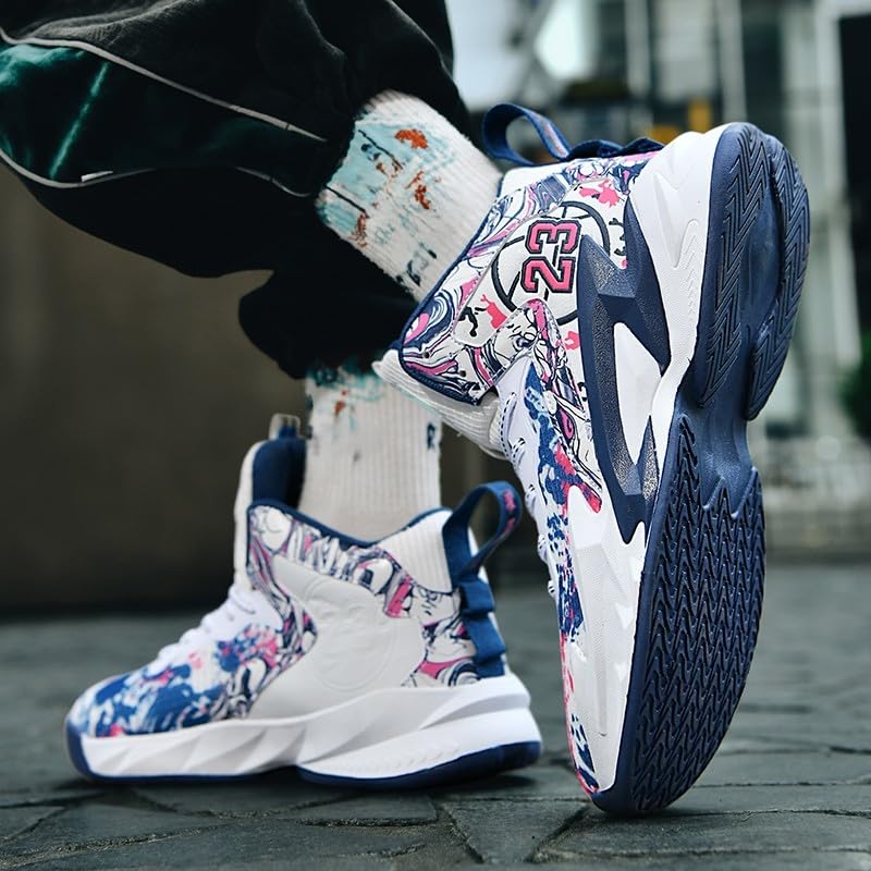 Image of Men's Basketball Shoes Fashion Printed Sneakers
