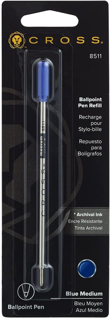 Product image of New+Cross blue medium ball-point pen refill